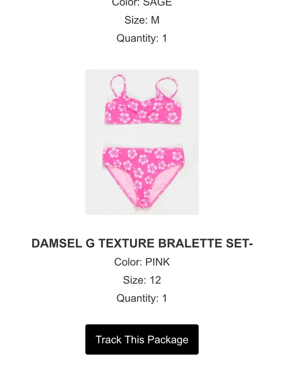 Tilly's Pink Floral Girls' Bikini Set